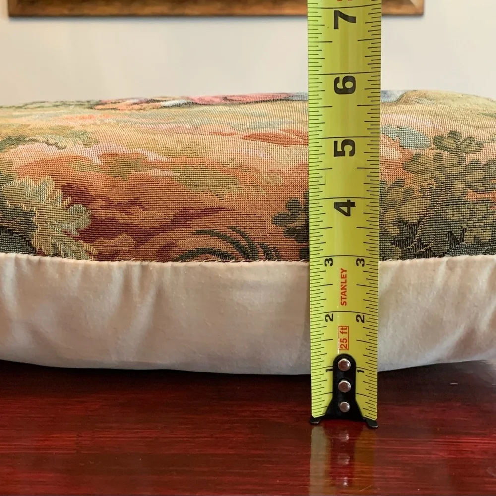 Vintage Italian tapestry decorative throw pillow